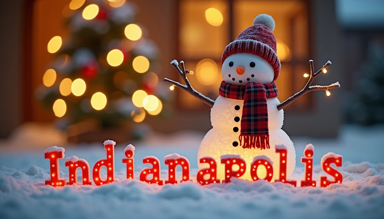 Christmas lights in Indianapolis